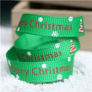 Go Grosgrain - Merry Christmas Tree Emerald/Red